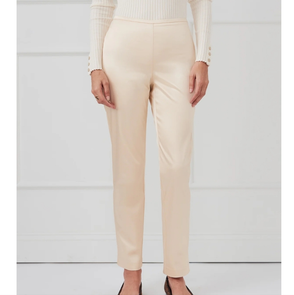 J. McLaughlin Silk Champagne Pants Size 2